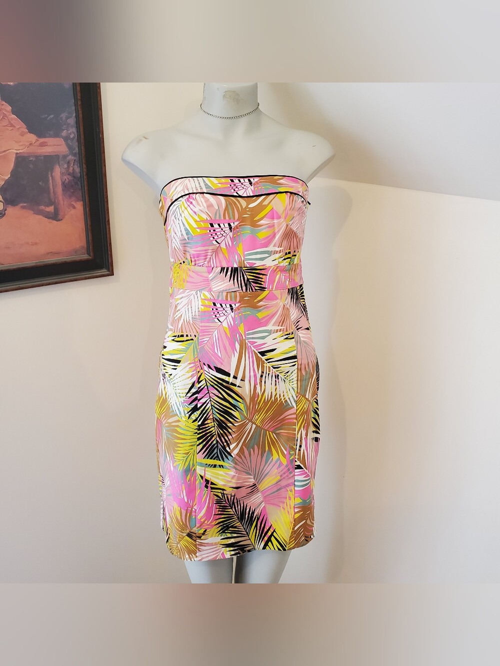 H&M Palm Tropical Tube Dress